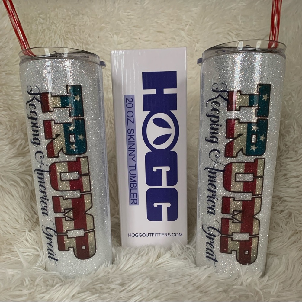20 oz Skinny Trump 2020 Tumblers with straw